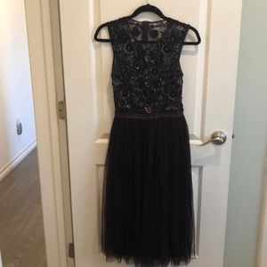 Needle & Thread embroidered Tulle Midi dress